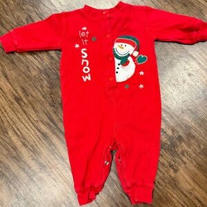 Miniwear Red Snowman Footie